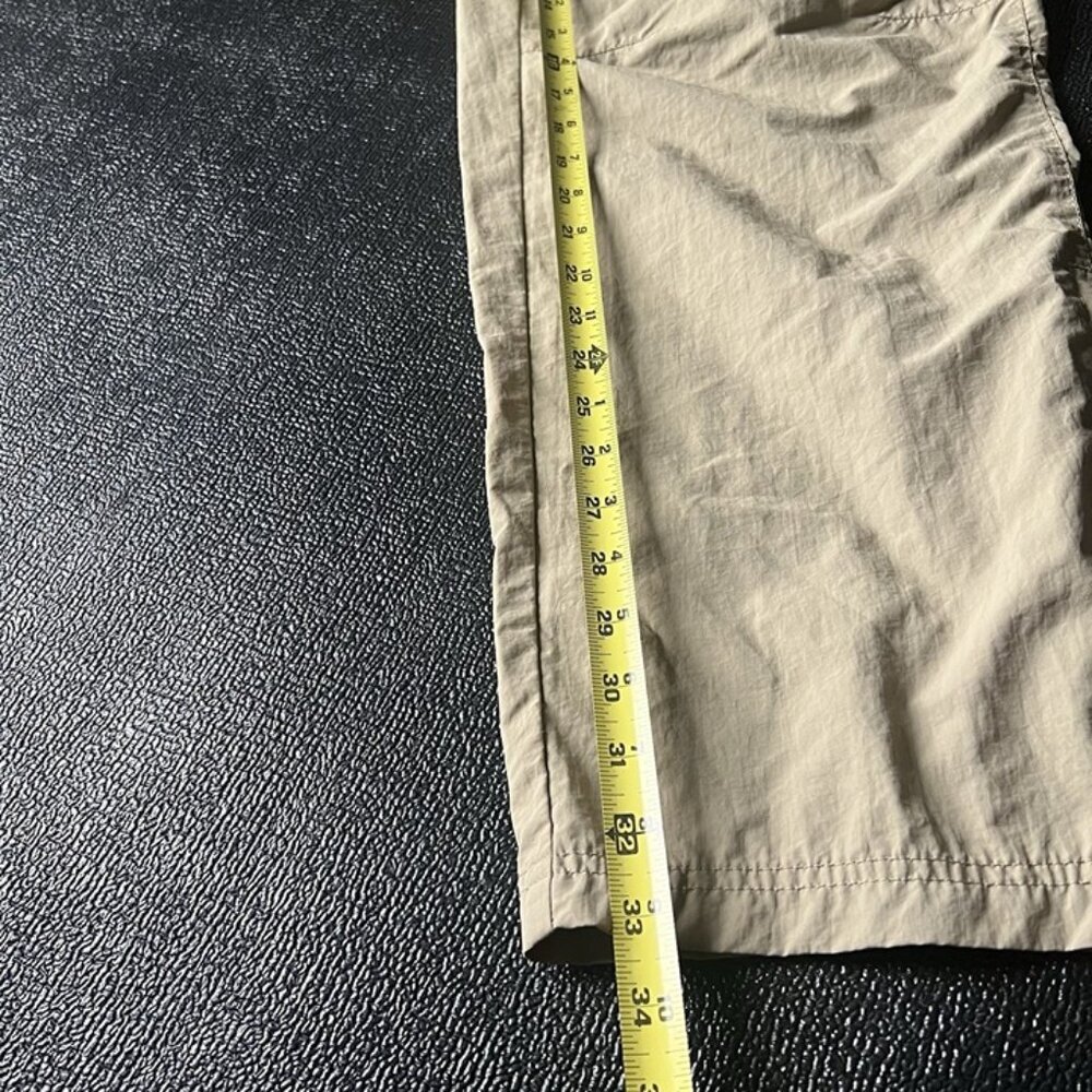 Eddie Bauer Travex Convertible Pants Mens XL x 34 Beige Belted Nylon‎ Hiking - Picture 9 of 9